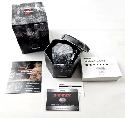 Pre-owned Casio G-shock Mudmaster Triple Sensor Solar Wave Ceptor Gwg-1000-1adr (black)