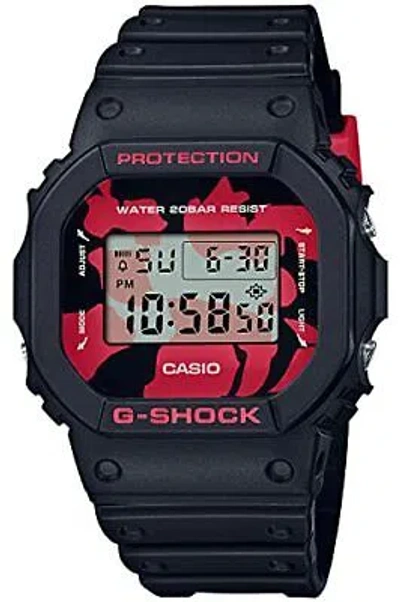 Pre-owned Casio G-shock Nishikigoi Dw-5600jk-1jr Men's Watch Black 20atm F/s