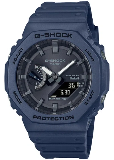 Pre-owned Casio G-shock Octagon Ga-b2100-2ajf Men's Watch Solar Bluetooth Blue 2022
