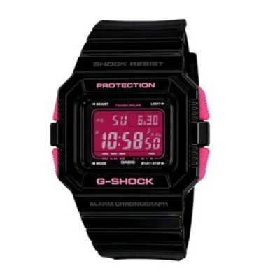 Pre-owned Casio G-shock Pink Dial Unisex Watch G-5500b-1 Black Resin Digital