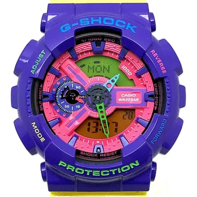 Pre-owned Casio G-shock Pink Yellow Wristwatch ()