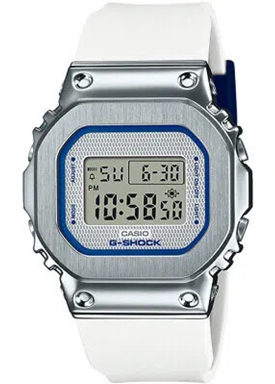 Pre-owned Casio G-shock Precious Heart Gm-s5600lc-7jf Silver Blue Women's Watch In Box