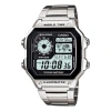 Casio G Shock Quartz Sports Waterproof Mens Silver Digital In Metallic