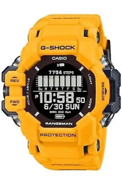 Pre-owned Casio G-shock Rangeman Gpr-h1000-9jr Gps, Heart Rate, Bluetooth, Yellow