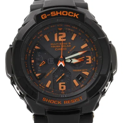 Pre-owned Casio G-shock Resin Stainless Steel Wristwatch () In Black