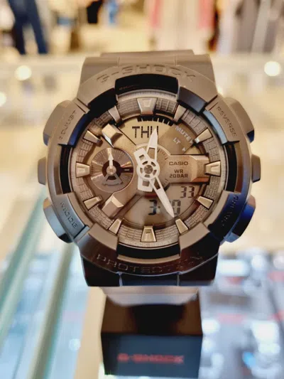 Pre-owned Casio G-shock Resin Strap Men Watch Gm-110mf-1adr Black Original