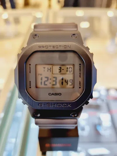 Pre-owned Casio G-shock Resin Strap Men Watch Gm-5600mf-2dr Blue Original