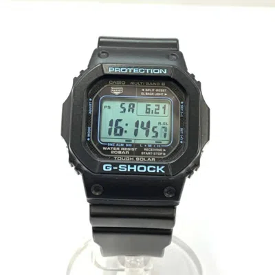 Pre-owned Casio G-shock Rubber Wristwatch () In Blue