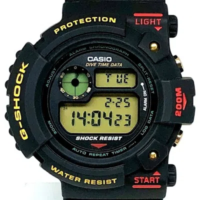 Pre-owned Casio G-shock Rubber Wristwatch () In Green