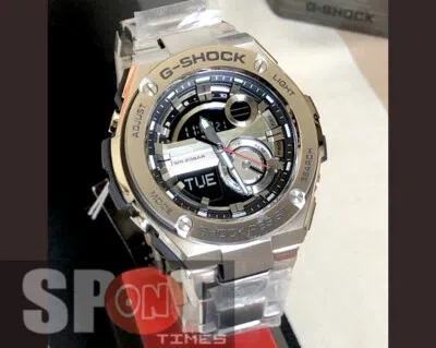 Pre-owned Casio G-shock S-steel Layer Guard Structure Men's Watch Gst-210d-1a