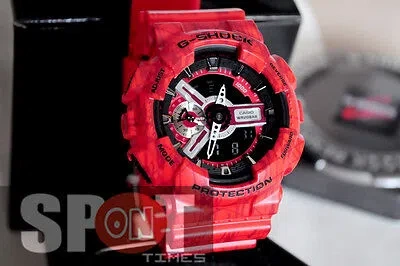 Pre-owned Casio G-shock Slash Pattern Men's Watch Ga-110sl-4