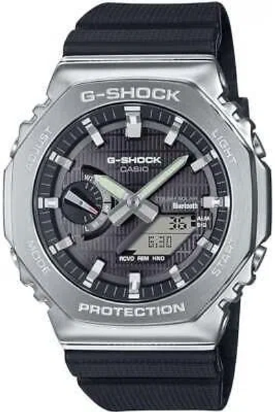 Pre-owned Casio G-shock Solar & Bluetooth Watch Gbm-2100-1aer