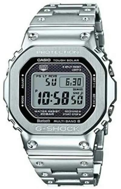 Pre-owned Casio G-shock Solar Radio Toughness Watch Gmw-b5000d-1jf Bluetooth Metal