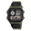 Casio G Shock Square Sport Quartz Men Sports Mens Black Digital In Green