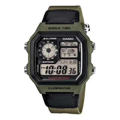 Casio G Shock Square Sport Quartz Men Sports Mens Black Digital In Green