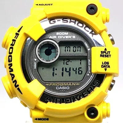 Pre-owned Casio G-shock Stainless Steel Wristwatch () In Yellow