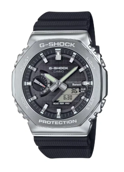 Pre-owned Casio G-shock Steel Tough Solar Bluetooth Basic Black Men's Watch Gbm2100-1a