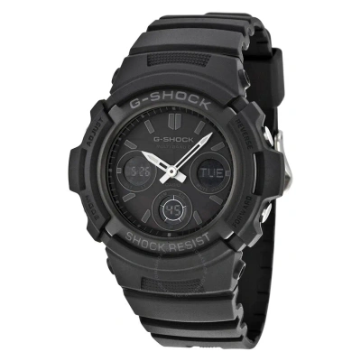 Casio G-shock Tough Solar Power Atomic Men's Watch Awgm100b-1a In Black
