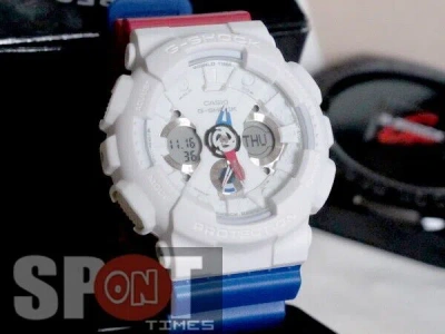 Pre-owned Casio G-shock Tricolor Analog Digital Limited Men's Watch Ga-120trm-7a