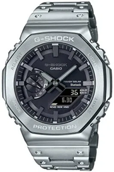 Pre-owned Casio G-shock Watch Bluetooth Full Metal Solar Gm-b2100d-1ajf Men's Silver