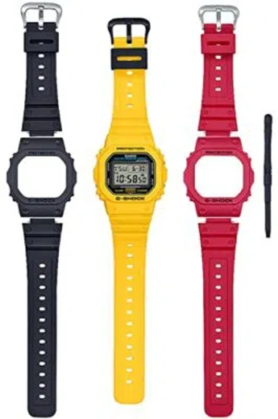 Pre-owned Casio G-shock Watch Dwe-5600r-9jr Men's Multicolor Replacement Parts Set