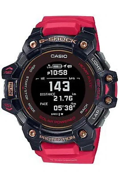 Pre-owned Casio G-shock Watch G-squad Gbd-h1000-4a1jr Men's Red In Limited Model / Red X Black