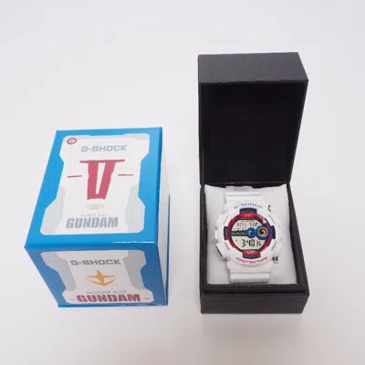 Pre-owned Casio G-shock Watch Mobile Suit Gundam Collaboration 35th Anniversary White F/s