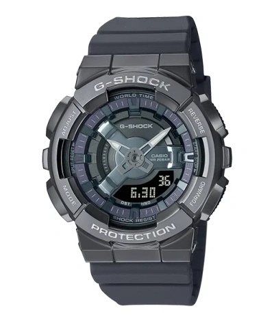 Pre-owned Casio G-shock Woman Resin Band Wrist Watch Gm-s110b-8adr