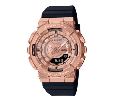 Pre-owned Casio G-shock Woman Resin Band Wrist Watch Gm-s110pg-1adr