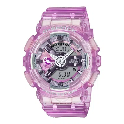 Casio G-shock World Time Quartz Analog-digital Ladies Watch Gma-s110vw-4a In Pink