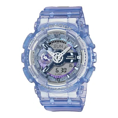 Casio G-shock World Time Quartz Analog-digital Ladies Watch Gma-s110vw-6a In Blue
