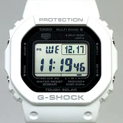 Pre-owned Casio G-shock Wristwatch () In White