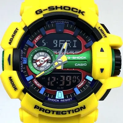 Pre-owned Casio G-shock Yellow Ceramic Wristwatch ()