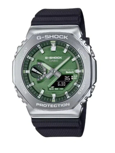 Pre-owned Casio G-steel 2100 Series Green Dial Watch Gbm2100a-1a3