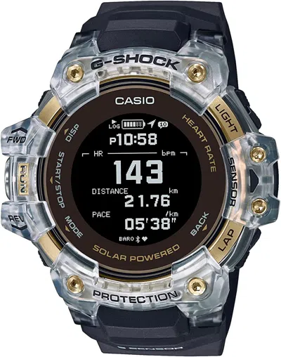 Pre-owned Casio Gbd-h1000-1a9jr G-shock G-squad Step Tracker Bluetooth Mobile Gps Watch