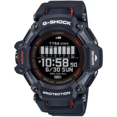 Pre-owned Casio Gbd-h2000-1ajr G-shock Multi-sport Watch Heart Rate Gps Men Gbdh2000-1a