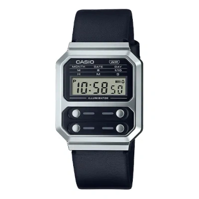 Casio General Vintage Japan / South Korea Fashion Waterproof Blue Digital In Black
