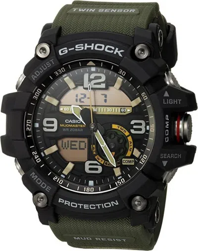 Pre-owned Casio Gg-1000-1a3 Mudmaster G-shock Quartz Casual Watch, Green