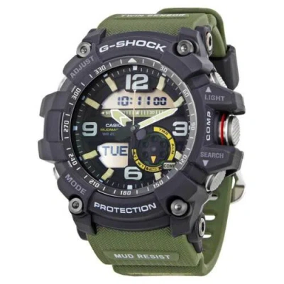 Pre-owned Casio Gg1000-1a3 Mens G-shock Ana-digi Dial Green Resin Band Watch In Black, Grey