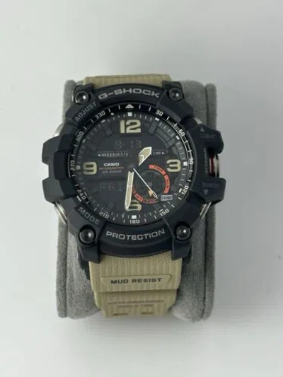 Pre-owned Casio Gg1000-1a5 G-shock Analog-digital Mud Master Army Watch Green