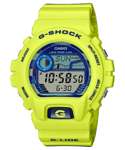Pre-owned Casio Glx-6900ss-9 Watch G-lide Men's G-shock Digital Waterproof Yellow
