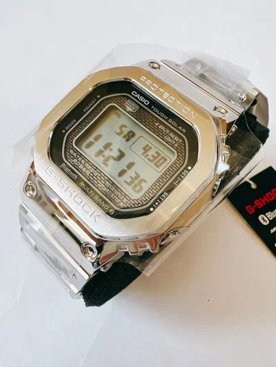 Pre-owned Casio Gmw-b5000d-1jf G-shock Bluetooth Men's Watch Silver Japan Full Metal