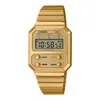 Casio Unisex Digital Gold Tone Stainless Steel Watch, 35.5mm A700wevg-9avt