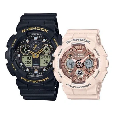 Casio G-shock Analog-digital 'black Pale Pink Set' In Multi