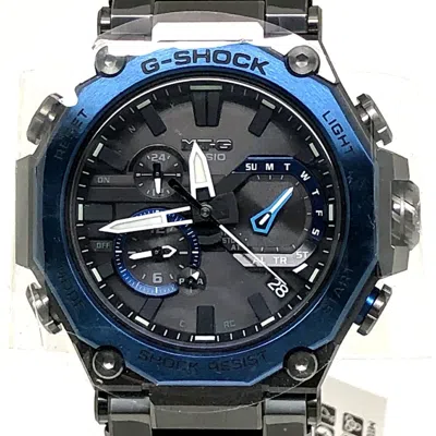 Pre-owned Casio G-shock Blue Stainless Steel Wristwatch () In Multi