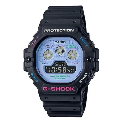 Casio G-shock Digital 'black Blue' In Red