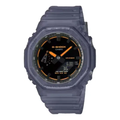 Casio G-shock Ga-2100 Series 'blue Orange' In Pattern