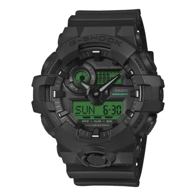 Casio Black Resin Sport Watch In Animal Print