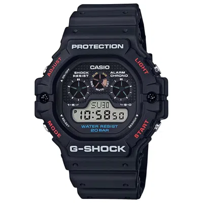 Casio G-shock Men's Black Dial Digital Watch Black Resin Strap - Dw-5900-1dr