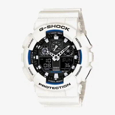 Casio G-shock Mens White Strap Watch Ga100b-7a